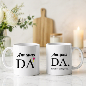 Set 2 Cani Personalizate – Am spus DA, 350ml