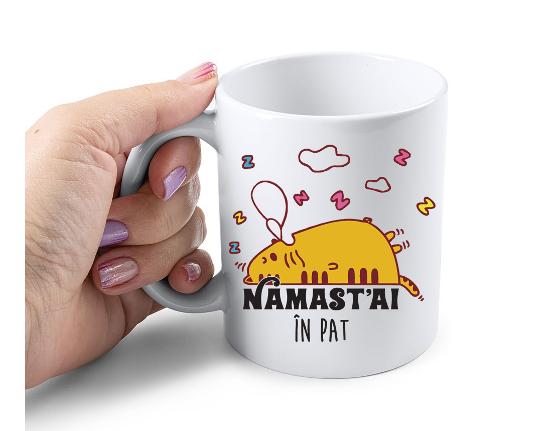 Cana Personalizata – Namast’ai in pat, 350ml