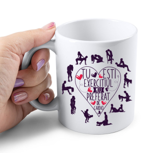 Cana Personalizata – Tu esti exercitiul meu preferat de cardio, 350ml