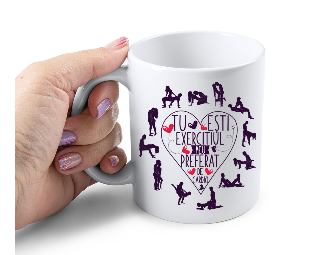 Cana Personalizata – Tu esti exercitiul meu preferat de cardio, 350ml