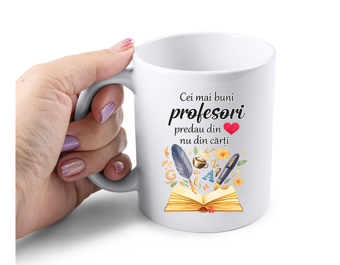 Cana Personalizata – Cei mai buni profesori predau din inima, nu din carti!, 350ml