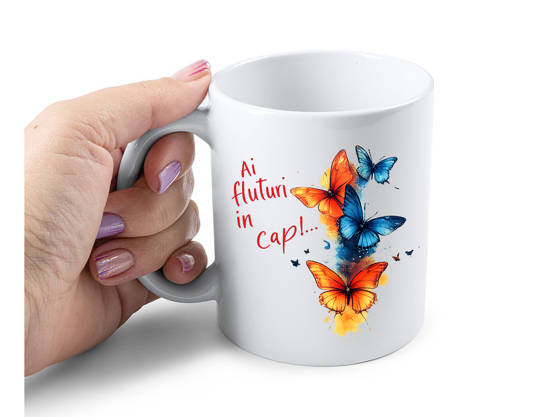 Cana Personalizata – Ai fluturi in cap!…, 350ml