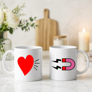 Set 2 Cani Personalizate – Cuplu magnet