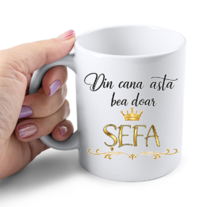 Cana Personalizata – Din cana asta bea doar SEFA, 350ml